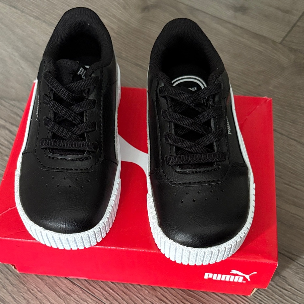 Puma Kids Black and White Sneakers